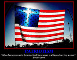 Click to enlarge cross on american flag