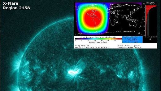 'Extreme' X-1 class solar storm heading towards Earth! -- Fire in the 