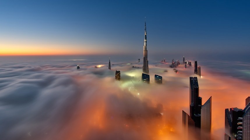 Persistent dense fog blankets Persian Gulf countries