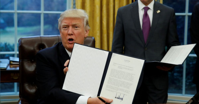 No, President Trump didn't get rid of "a free trade deal"