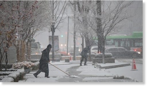 Record Heavy First Snowfall For Seoul South Korea Earth Changes