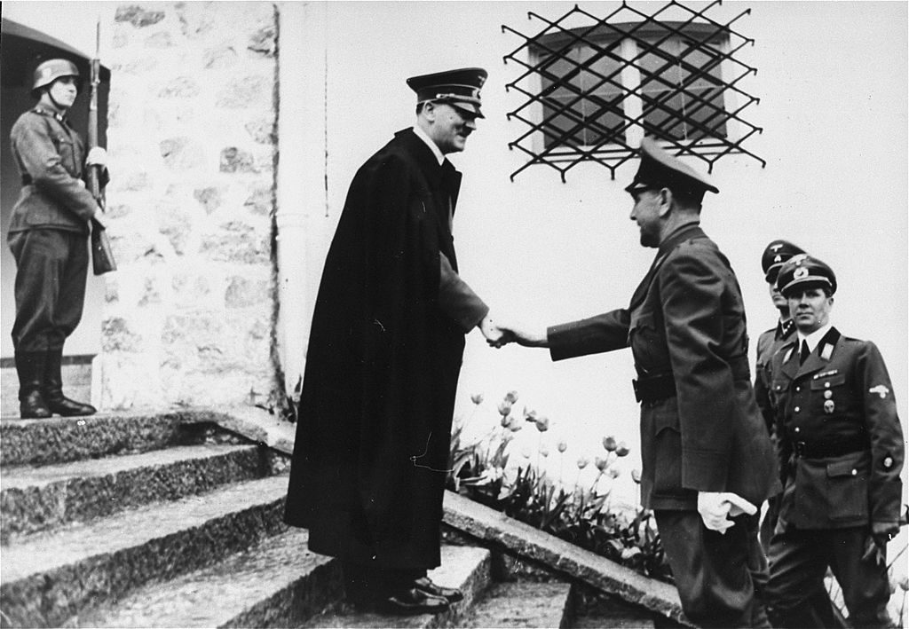 German Fuhrer Adolph Hitler meets Ustashe founder Ante Pavelić in 1941