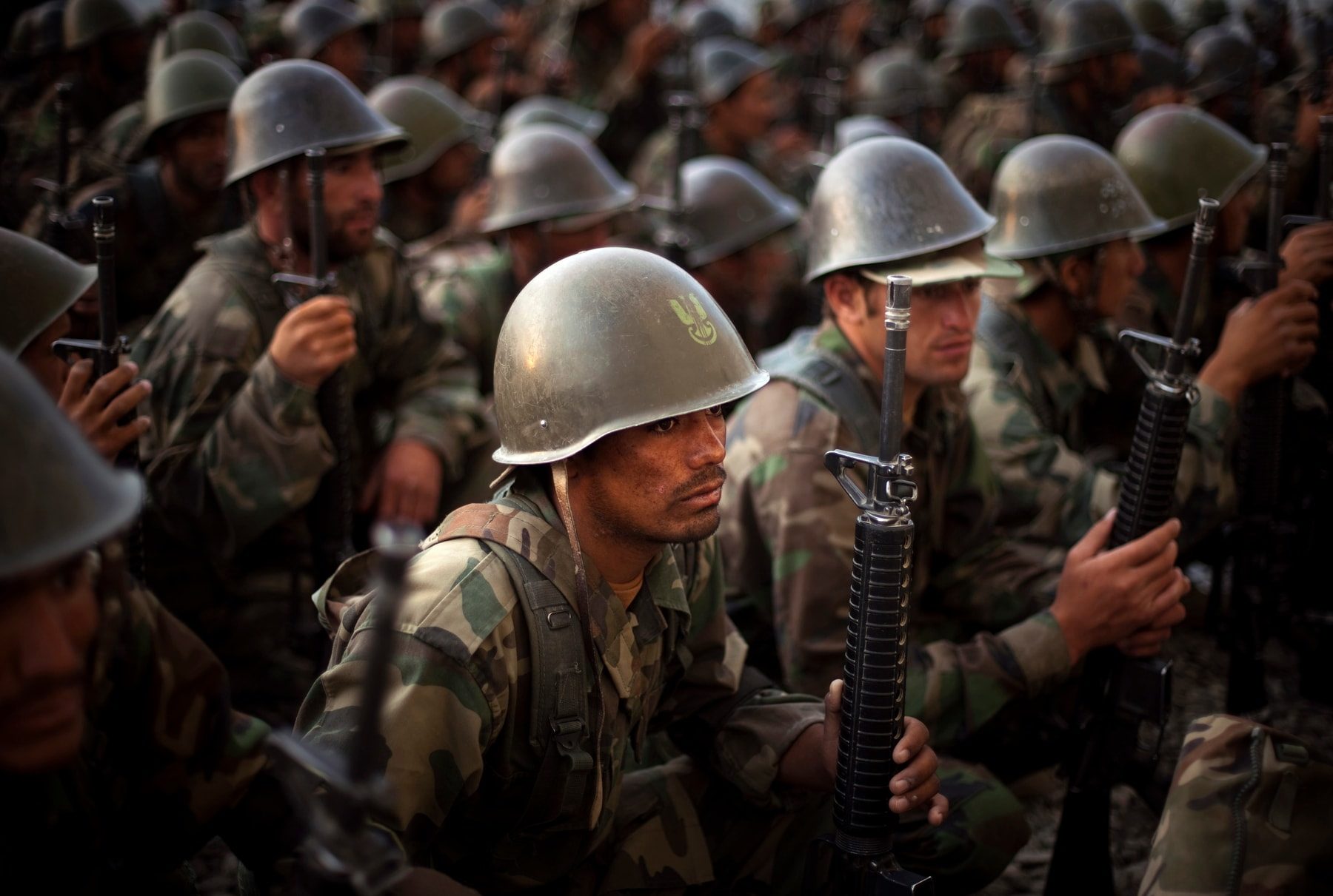 Afghan army recruits