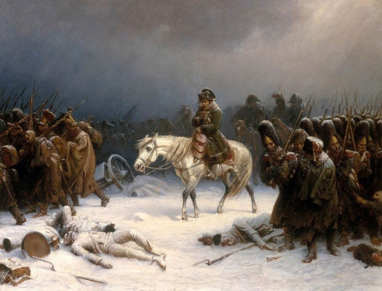 'Napoleon's Retreat from Moscow' by Adolph Northen painting russia war