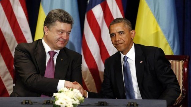 Obama poroshenko ukraine