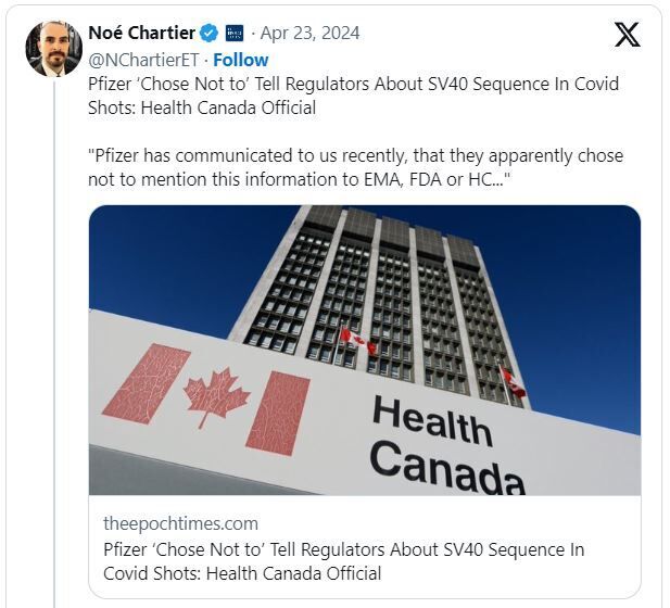 Noé Chartier on X Health Canada