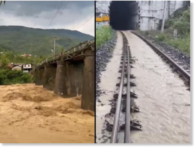 Railway sRailway services have also been disrupted ervices have also been disrupted between Jatinga-Lampur and New Harangajao due to landslides