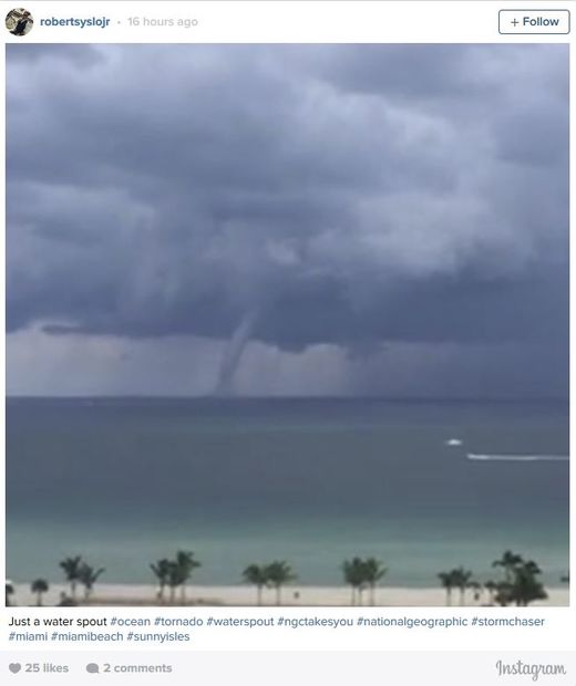 Several Huge Waterspouts Spotted Off Miami Beach Earth Changes