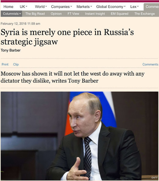 Financial Times: Russia Ended U.S Strategy Of Regime Change In Middle ...