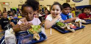 Children eating lunch