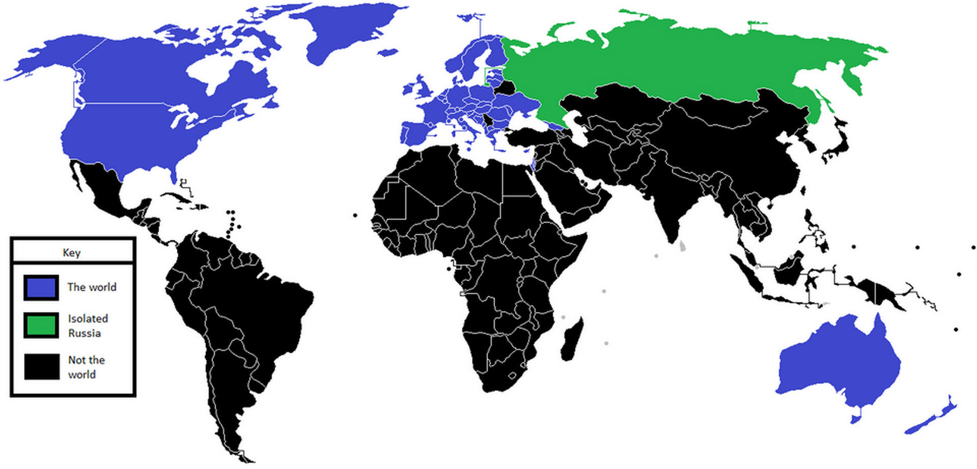 Russia EU US isolation NATO map