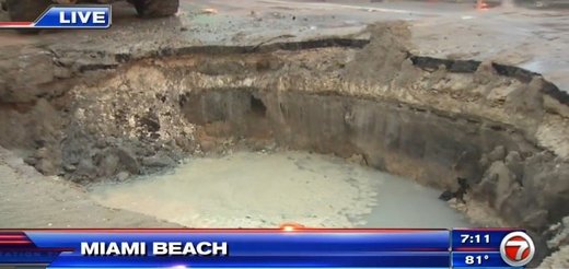 Huge Sinkhole Opens On Miami Beach, Florida -- Earth Changes -- Sott.net