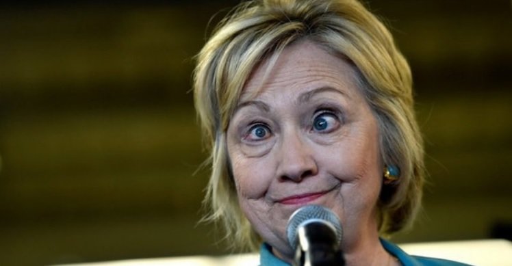 Hillary Clinton cross eyed