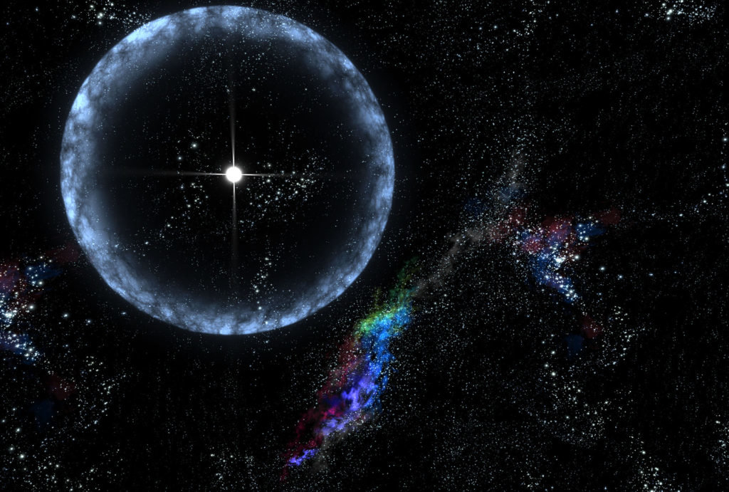 Art depicting the magnetar explosion