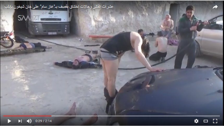 Click to enlarge White Helmets 'false flag chemical attack base'