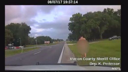 Florida Naked Car Accident Survivor Has Close Encounter With The