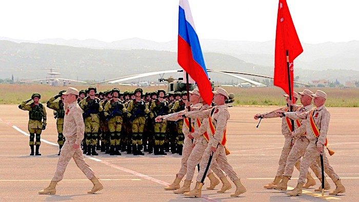 Russians on parade