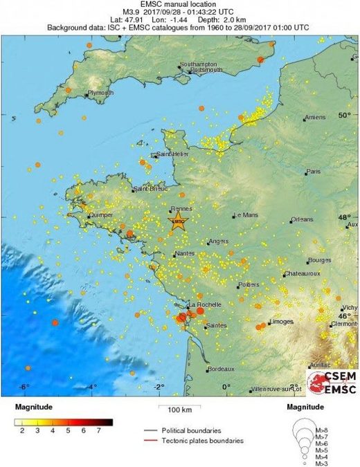 'Like an explosion' Western France shaken by 4.8 magnitude earthquake