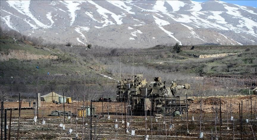 Israeli forces at the Golan Heights border