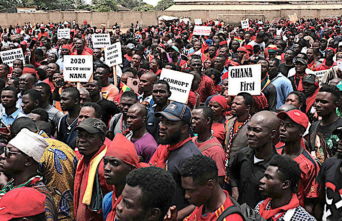 'Ghana is not for sale': Accra protesters march against military deal ...