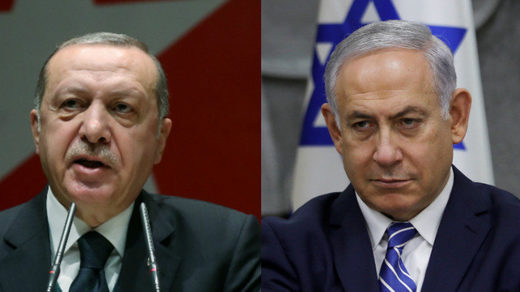 Recep Tayyip Erdogan and Benjamin Netanyahu