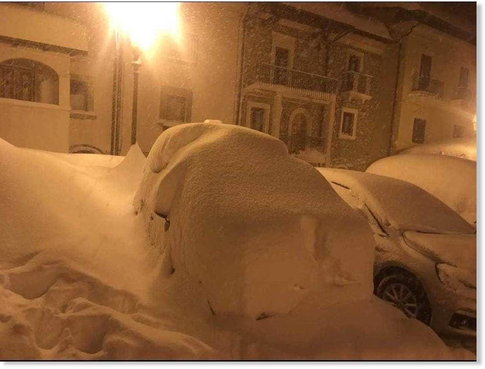 Major winter storm slams central Italy - 6 feet of snow falls — Earth ...