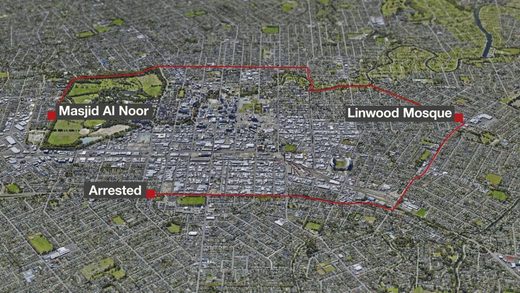 tarrant route christchurch terror