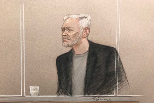 assange court sketch