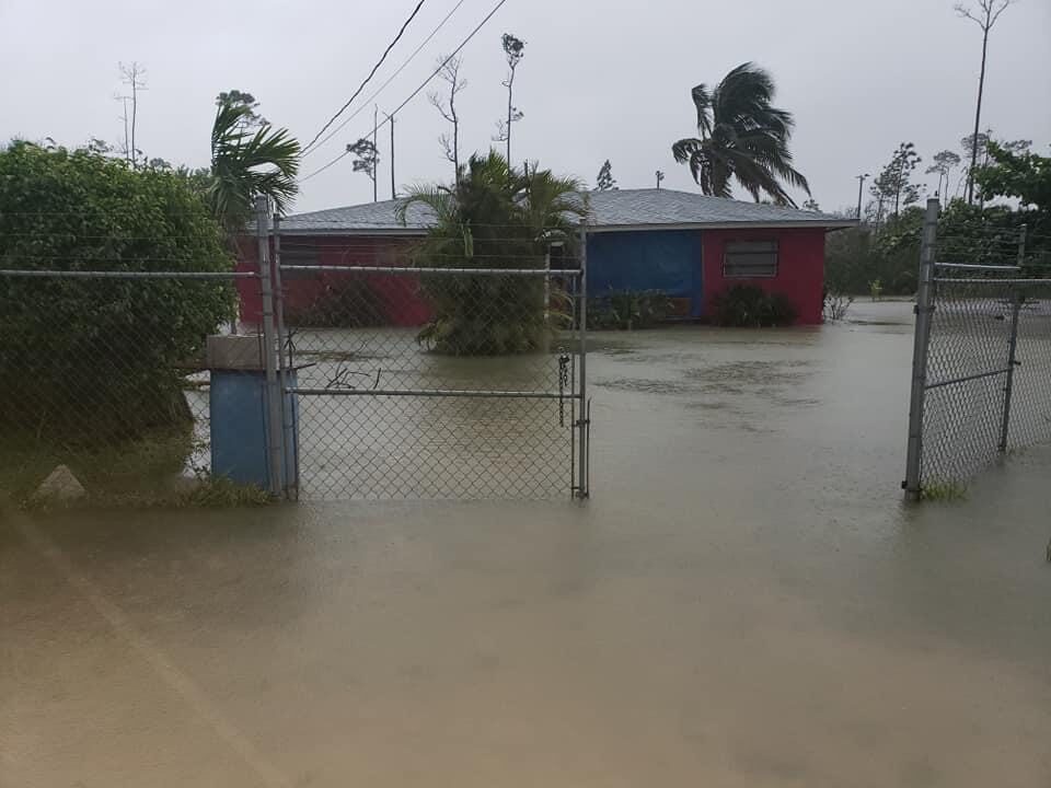 A home in Arden Forest, Grand Bahama flooded during Hurricane Isaias.