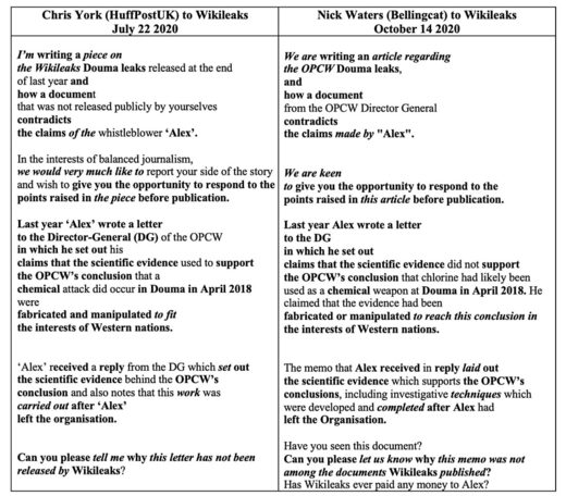 emails Bellingcat OPCW whistleblower