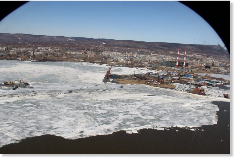 Rising Rivers Due To Snow Melt And Ice Jams Flood Homes In Khabarovsk