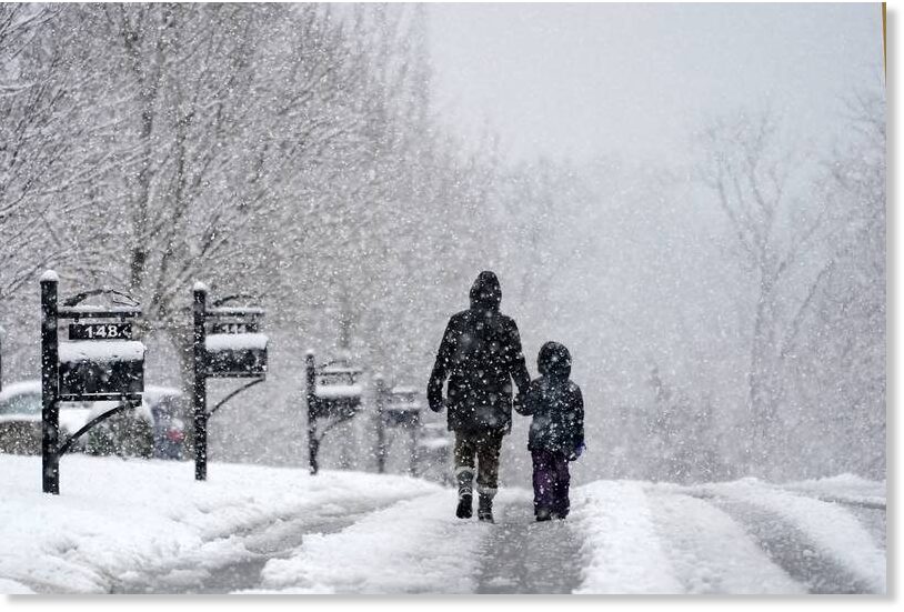 Winter Snow Storm Batters US South east As More Than 250 000 Lose Power 