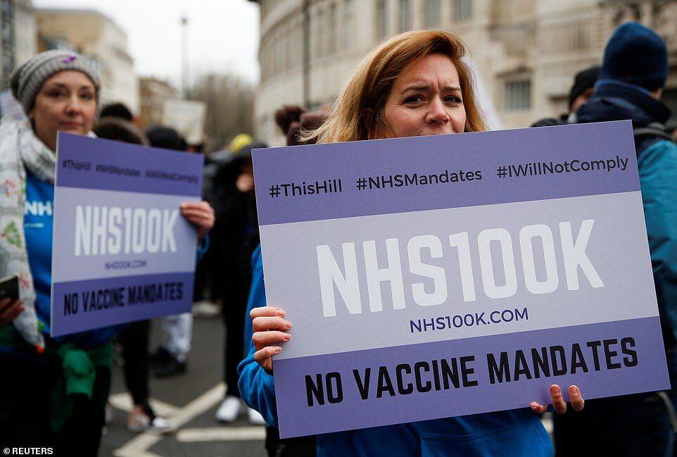 NHS protest vaccine