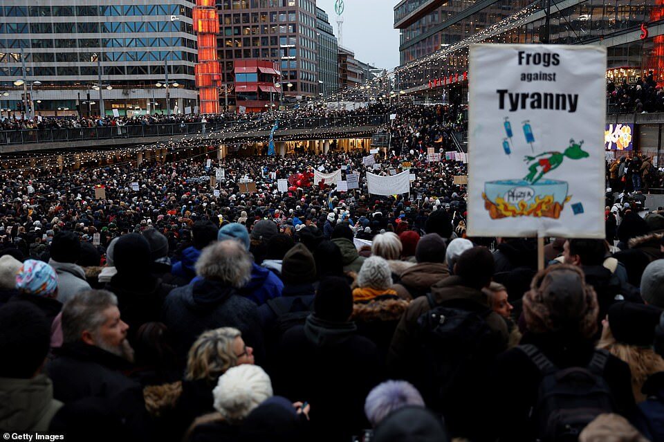 sweden protest vaccine