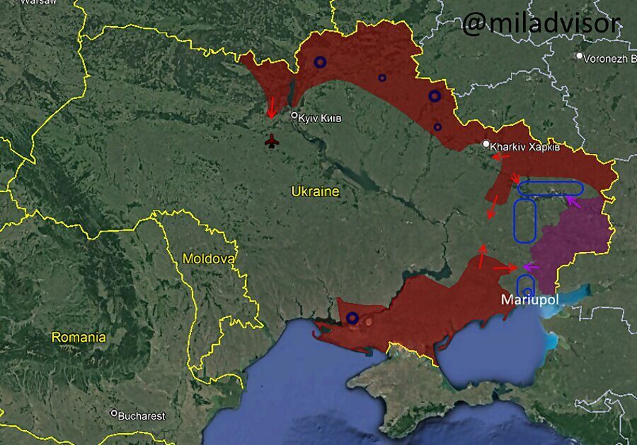 Карта захвата территории украины