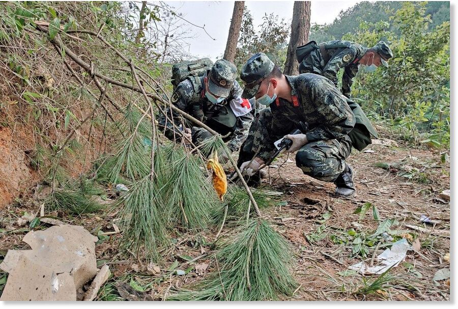 china eastern plane crash site