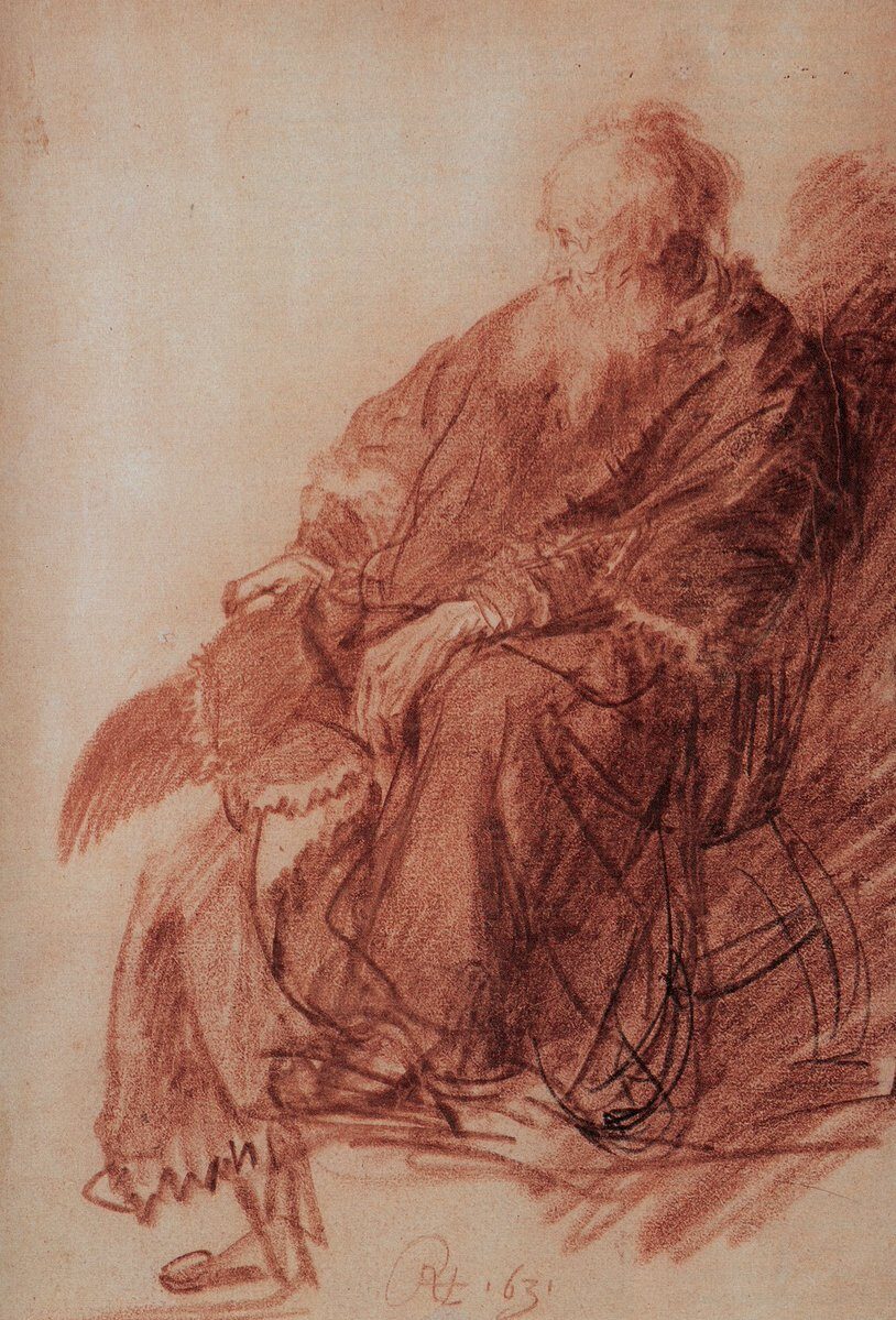 Rembrandt van Rijn Old Man Sitting 1631