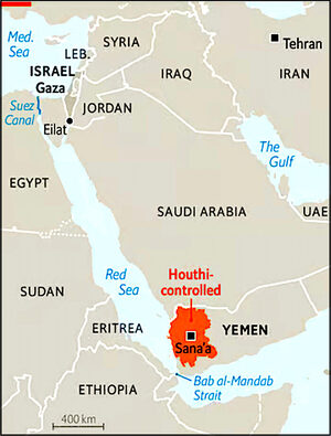 A New Suez Crisis Threatens The World Economy Puppet Masters Sott Net   1 Map Red Sea The Economist 