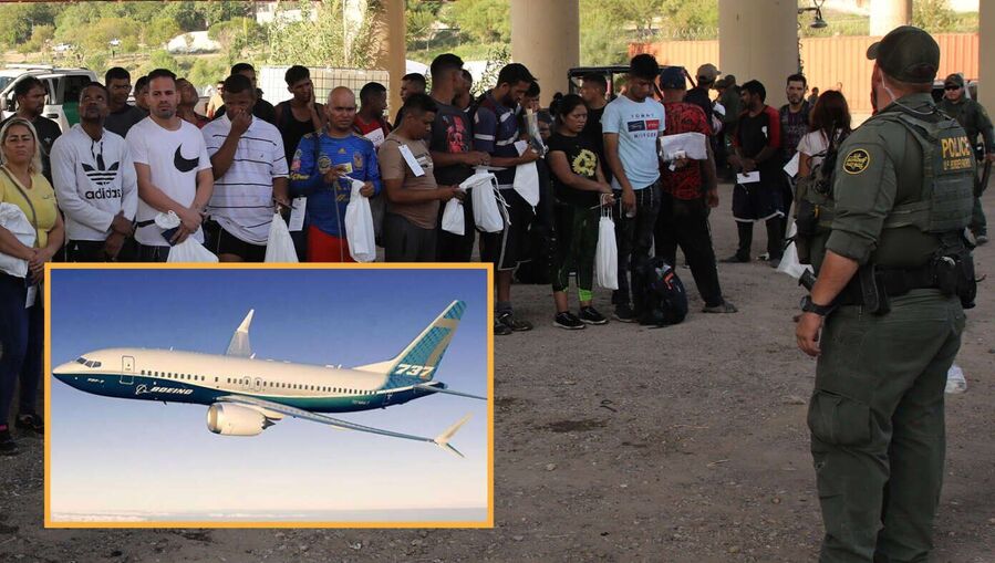 illegal immigrants boeing airplane