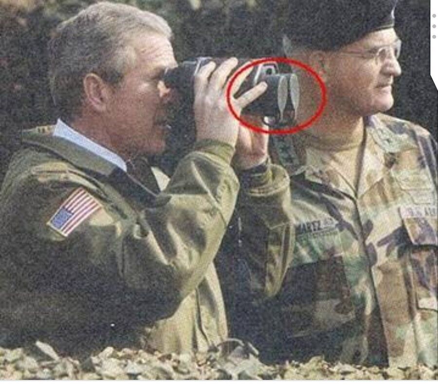 george w bush binoculars