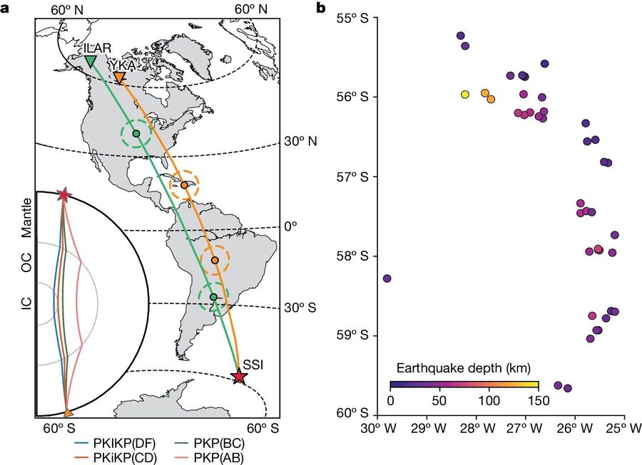 Seismic ray paths