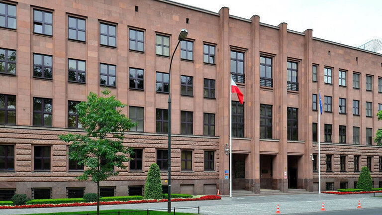 Ministry of Foreign Affairs at 23 Szucha Avenue in Warsaw, Poland.
