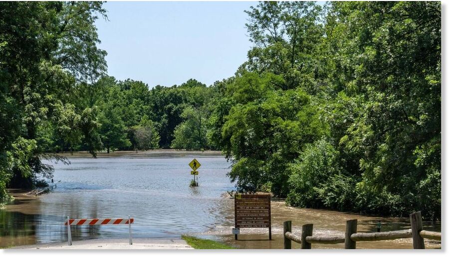 Heavy rains from storms that swept