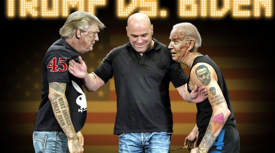 trump biden debate 2024 ufc fight satire