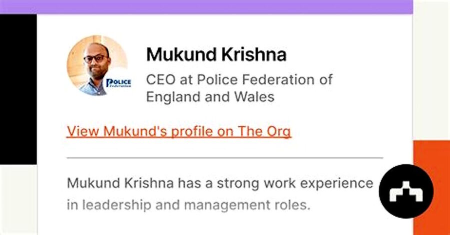 Mukund Krishna, the CEO of the PFEW