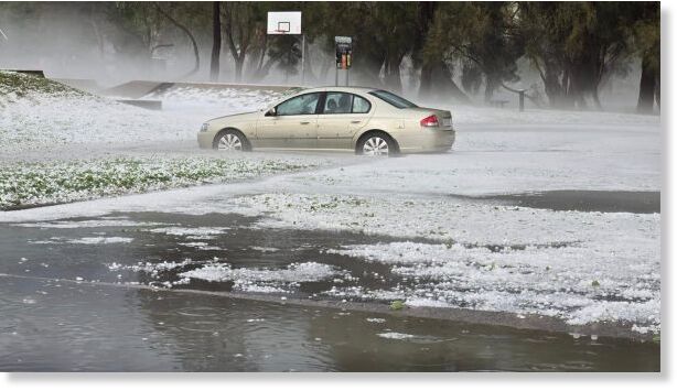 A combination of flooding and hail created havoc.