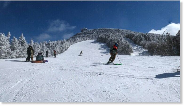 The top of the Flyer Express Quad at Jay Peak.