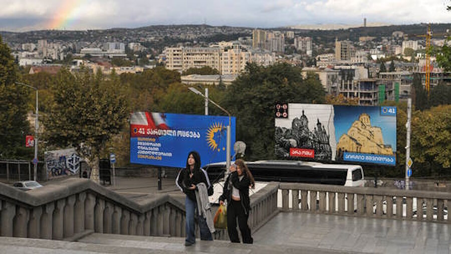 georgian dream billboard election