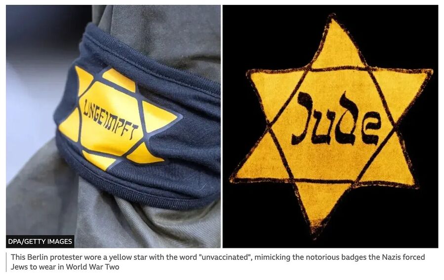 yellow star germany jews unvaccinated