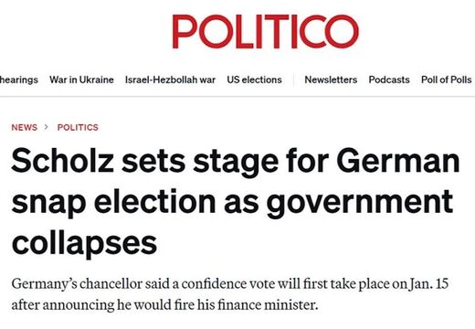 German government began to collapse under Scholz